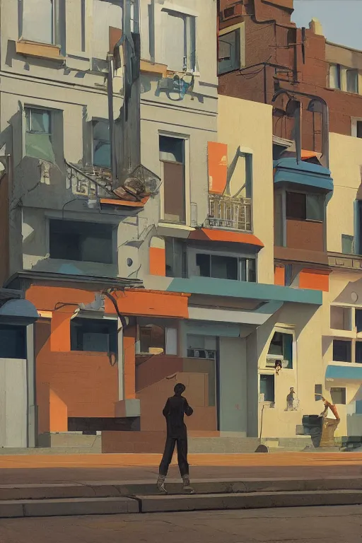 Image similar to a battle rap, a set of dj hiphop style on harlem street, Edward Hopper and James Gilleard, Zdzislaw Beksisnski, highly detailed
