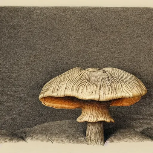 Prompt: a hybrid between a mushroom and a couch, insanely detailed, studio light, gustav dore, colored pencil