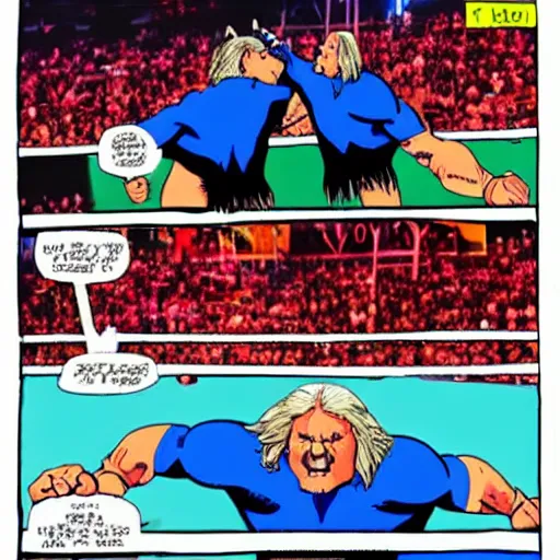 Prompt: Roger Waters Versus Hulk Hogan in WWE Smackdown, Real Event, Realism, HDR, HD, Real WWE Smackdown match between Roger Waters Versus Hulk Hogan