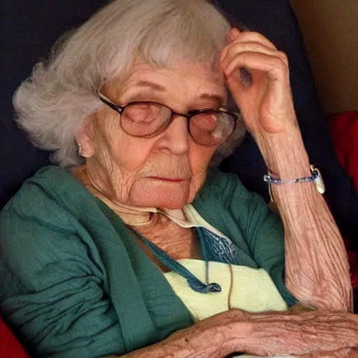 Image similar to grandma giving you the interested eyes, turned on