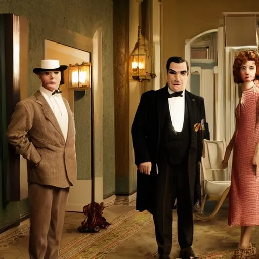 Image similar to scene of the hercule poirot tv serie