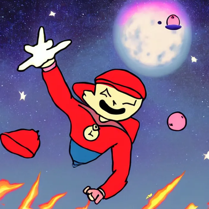 Image similar to starman from earthbound