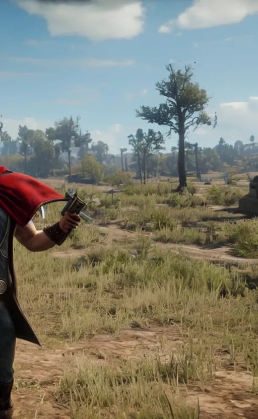 Image similar to thor in red dead redemption 2
