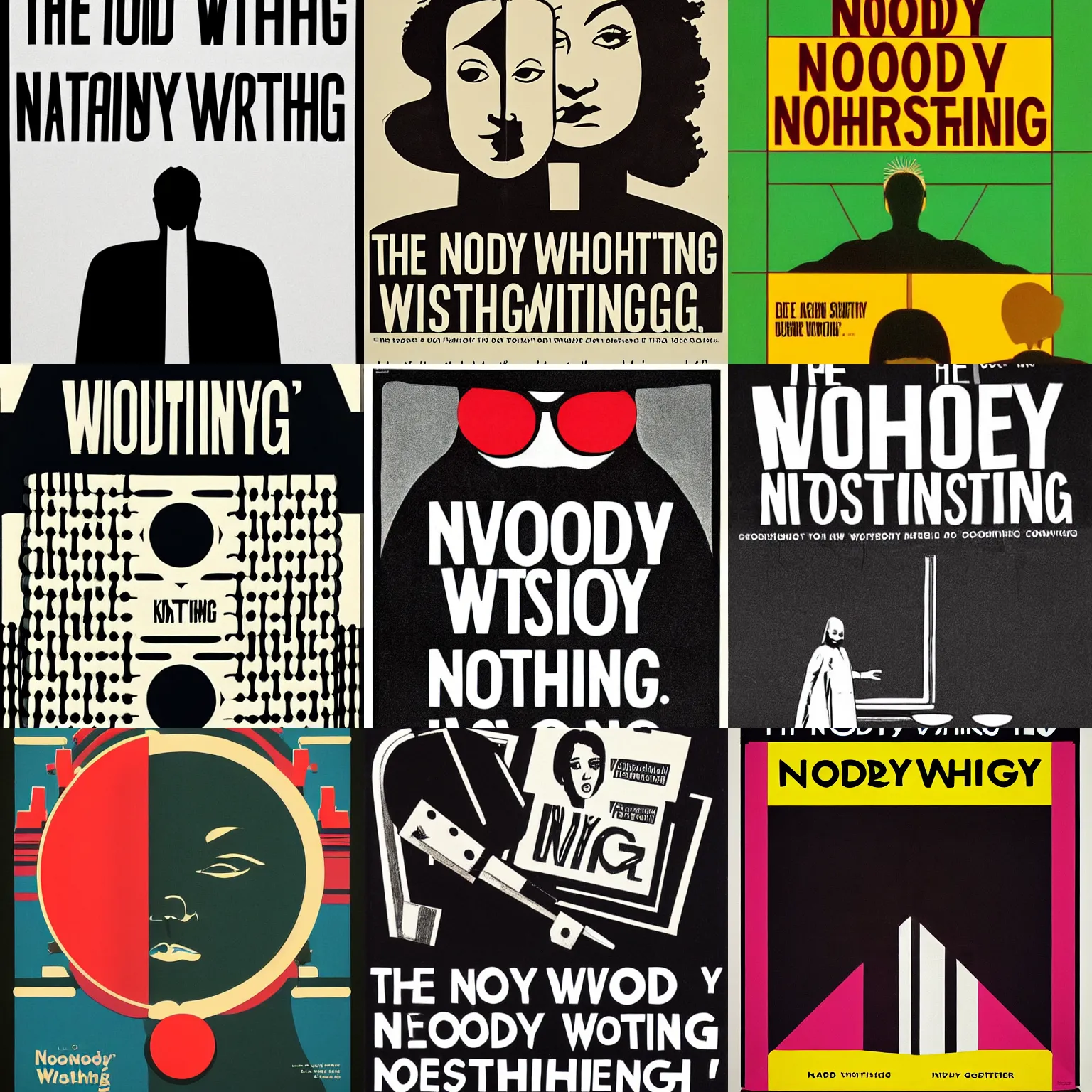 Prompt: the cover of nobody is watching nothing is wrong, a poster by Karl Gerstner, trending on behance, new objectivity, criterion collection, dystopian art, poster art