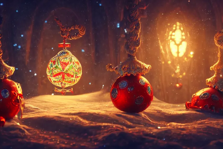 Image similar to an extremely detailed concept art of a spiritual fantasy jingle bell infused with magic, trending on artstation, digital art, 4 k, intricate, octane render, sharp focus