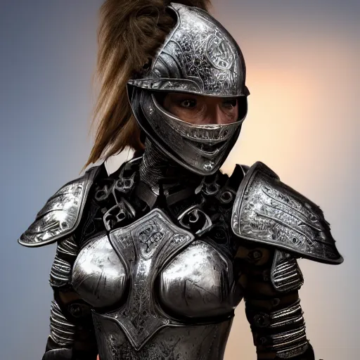 highly detailed female armor , 4k , HD