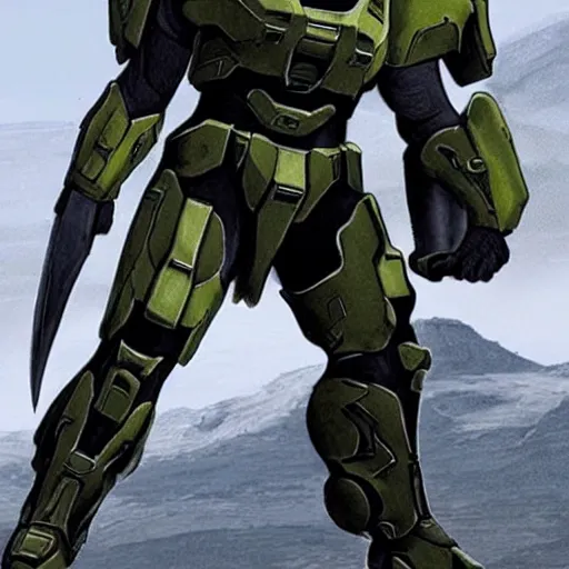 Image similar to halo spartan armor designed for the arbiter to wear