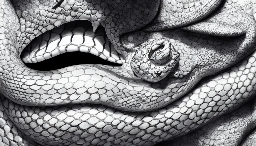 Prompt: hybrid of a happy snake and sad clown, diamonds, rule of thirds, beautiful detailed face, ultra realistic, concept art, intricate details, serious, highly detailed, photorealistic, octane render, 8 k, unreal engine.