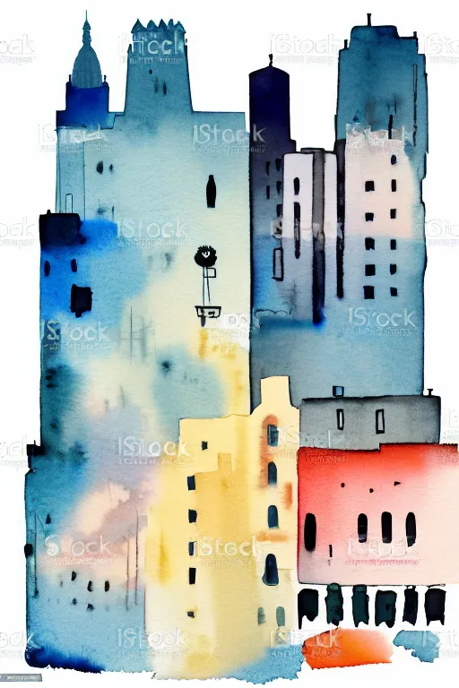 Image similar to minimalist watercolor art of buenos aires, illustration, vector art