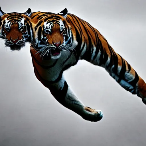 Image similar to a tiger ballerina, award winning photograph, ESPN, Olympics, 60mm