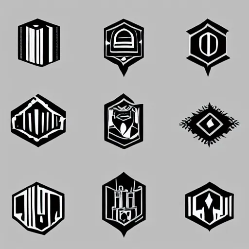 Image similar to 2 d logo, 2 d low polygon art, custom modern castle, symmetric art, vector line art, polygon