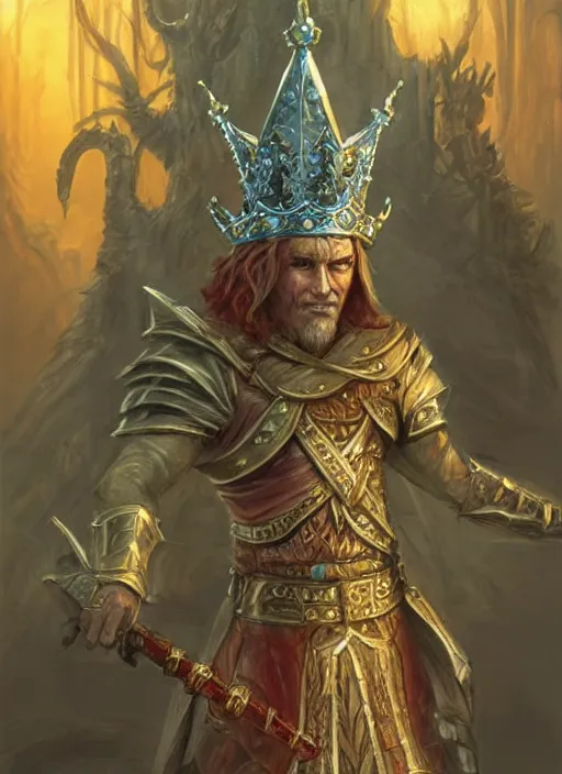 old king wearing crown, ultra detailed fantasy,, Stable Diffusion