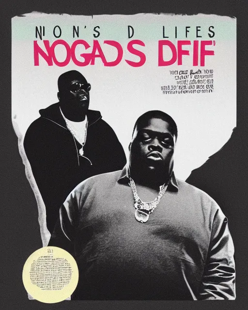 Image similar to updated album cover artwork of the notorious big's album life after death