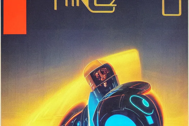 Image similar to 1979 OMNI Magazine Cover of a the box art of Tron. in cyberpunk style by Vincent Di Fate