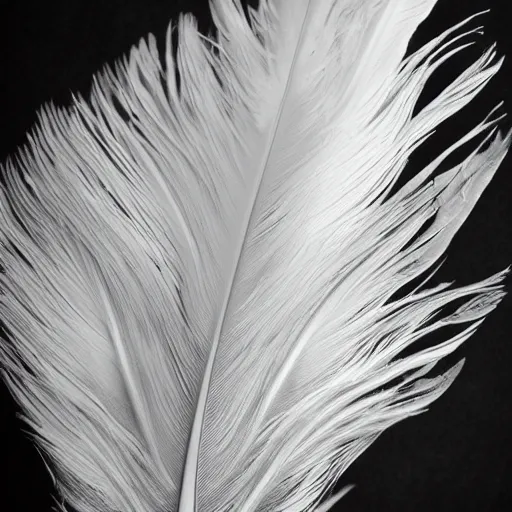 Prompt: feather, studio photography