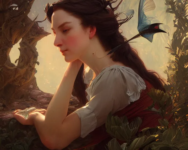 Prompt: photography of john james audubon, deep focus, d & d, fantasy, intricate, elegant, highly detailed, digital painting, artstation, concept art, matte, sharp focus, illustration, hearthstone, art by artgerm and greg rutkowski and alphonse mucha