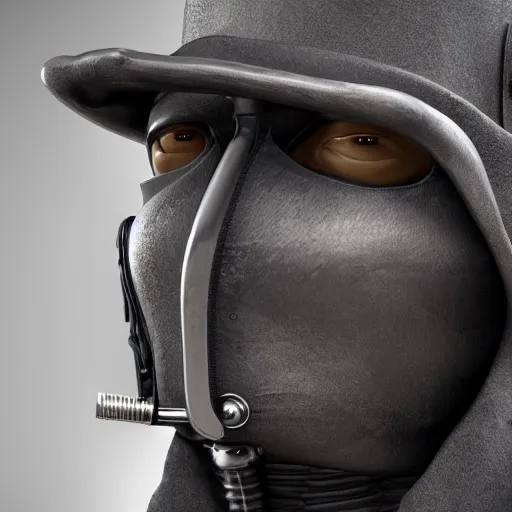 Prompt: cybernetic plague doctor 8 k hyperrealism creepy and scary realistic