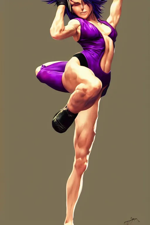 pro wrestler waluigi striking a menacing Jojo pose ,, Stable Diffusion