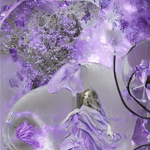 Image similar to crystethereal lavender atrium manipulation layeredinfusion lilac silver silver fuji pastel lilac sparkle fuji surreal creations serene lilac sparkle grey lilac weeping abstract collage