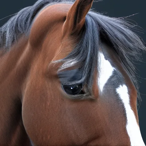 Prompt: photo of a beautiful horse, photorealistic, highly detailed, amazing