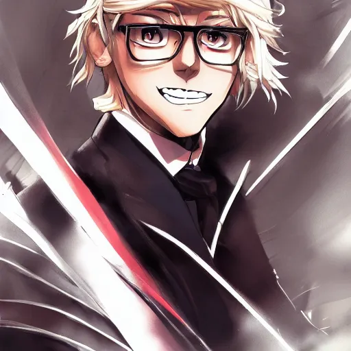 Image similar to portrait of robert eo speedwagon, anime fantasy illustration by tomoyuki yamasaki, kyoto studio, madhouse, ufotable, comixwave films, trending on artstation