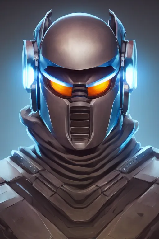 Image similar to epic mask helmet robot ninja portrait stylized as fornite style game design fanart by concept artist gervasio canda, behance hd by jesper ejsing, by rhads, makoto shinkai and lois van baarle, ilya kuvshinov, rossdraws global illumination radiating a glowing aura global illumination ray tracing hdr render in unreal engine 5