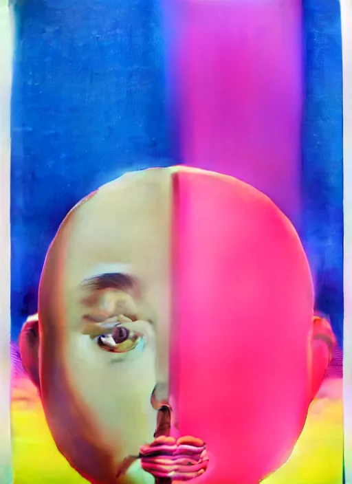 Prompt: reflection by shusei nagaoka, kaws, david rudnick, airbrush on canvas, pastell colours, cell shaded, 8 k