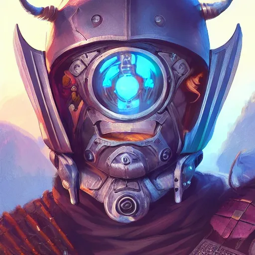 Image similar to cyberpunk viking helmet mask warrior goddess robot ninja fantasy, art gta 5 cover, official fanart behance hd artstation by jesper ejsing, by rhads, makoto shinkai and lois van baarle, ilya kuvshinov, ossdraws