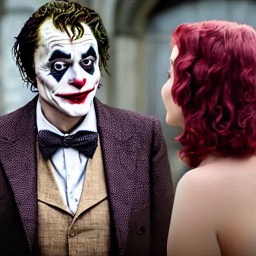 Image similar to romance scene of mr. bean and the joker making out in batman vs bean, elon musk cast as the joker, 2 0 2 0