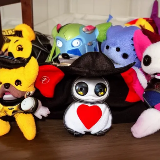 Prompt: Overwatch heroes as beanie babies