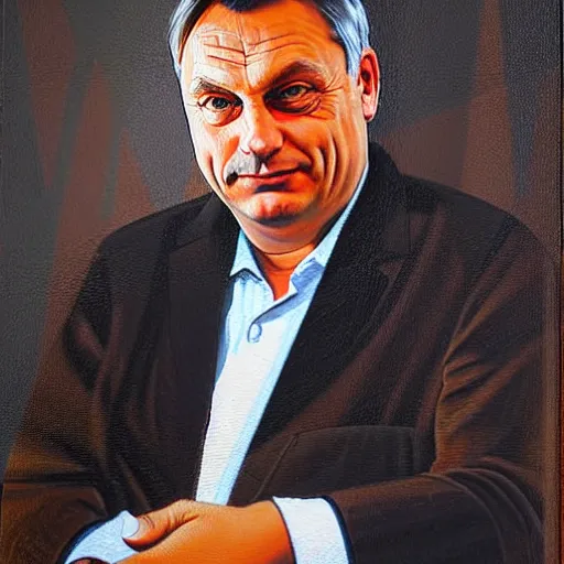 Image similar to viktor orban woodworking, oil painting