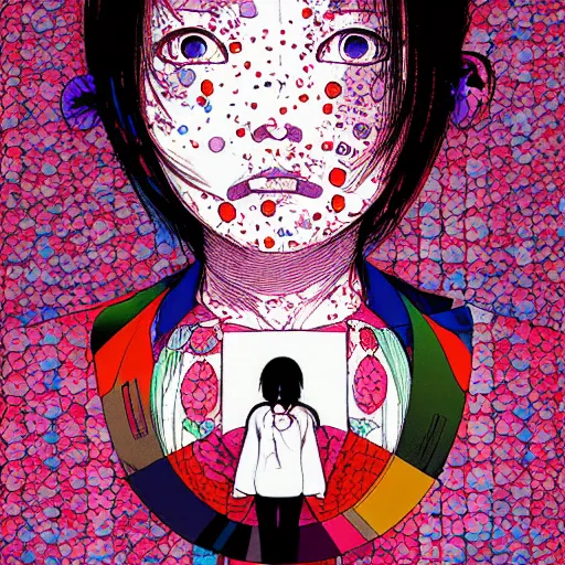 Image similar to a portrait of a girl by inio asano, beeple and james jean, hiroyuki takahashi color scheme