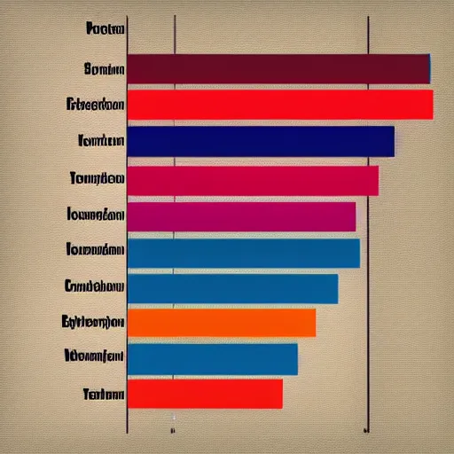 Prompt: a beautiful bar chart featuring harmonic colors