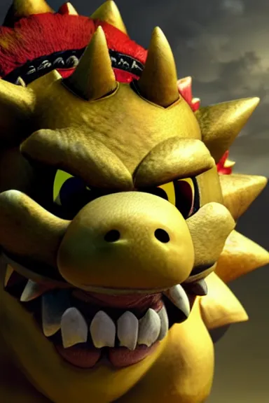 Image similar to very very intricate photorealistic photo of bowser jr in an episode of game of thrones, photo is in focus with detailed atmospheric lighting, award - winning details