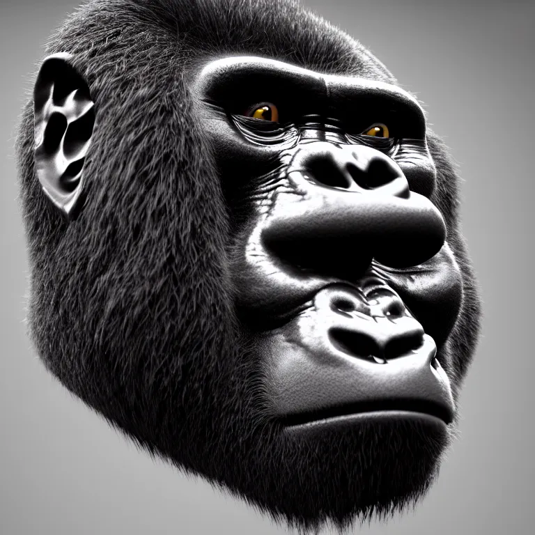 Image similar to a cinematic shot of a gorilla made of yogurt, yogurt, yogurt, octane render, volumetric lighting, nvidia raytracing demo, by Andy Thomas, Mario Martinez, Daniel Mirante, Gustave Dore, Artstation, CGsociety, masterpiece