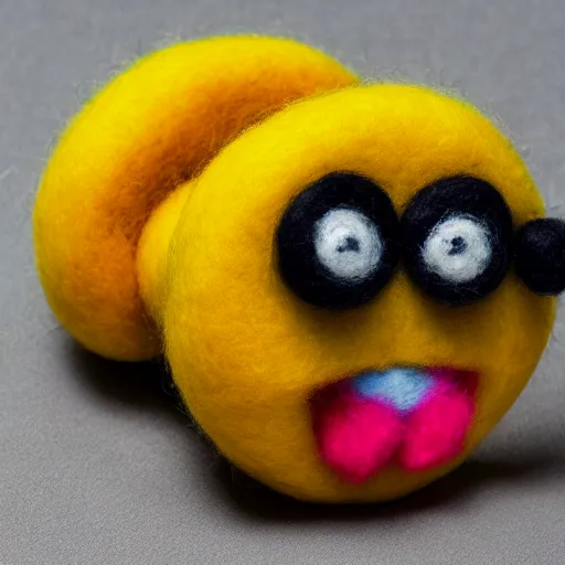 Prompt: a needle felting of Sponge Bob, 4K image, highly detailed.