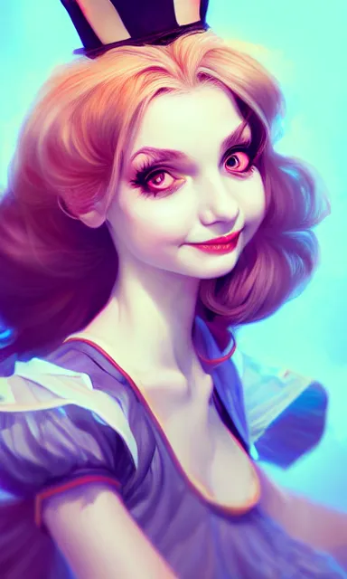 Prompt: alice from alice in wonder land, female, portrait, sharp focus, digital art, artstation, cgsociety, wlop, concept art, post processed, dynamic lighting, by emylie boivin, rossdraws and jazza