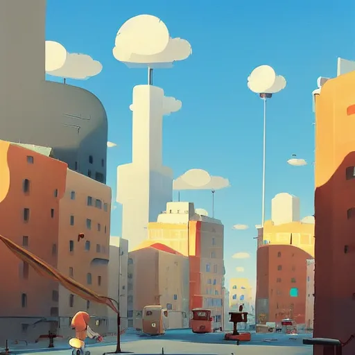 Prompt: goro fujita ilustration a big city in sunny day, painting by goro fujita, sharp focus, highly detailed, artstation