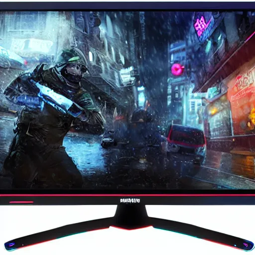 Image similar to gaming monitor under rain