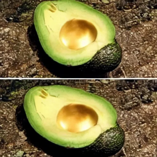 Prompt: the rock as an avocado