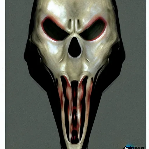 Image similar to Scream from the Film Scream, in the Metal Gear Solid 1, artstation
