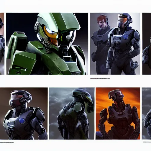 Image similar to A combination of Robert Downey Jr's and Tom Cruise's appearances wearing Master Chief's armor from Halo, high tech, action shot, angular, full body portrait, futuristic, dramatic, fantasy, intricate, elegant, highly detailed, digital painting, artstation, concept art, matte, sharp focus, illustration, 8K, art by Donato Giancola and James Gurney