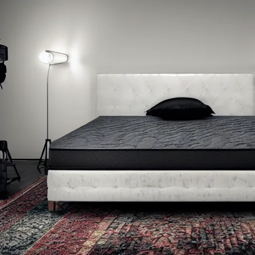 Prompt: hyperrealistic dslr film still of arnold schwarzenegger disguised as mattress, stunning 8 k octane comprehensive 3 d render, inspired by istvan sandorfi & greg rutkowski & unreal engine, perfect symmetry, dim volumetric cinematic lighting, extremely hyper - detailed, incredibly real lifelike attributes & texture, intricate, masterpiece, artstation, 8 k 8 5 mm f 1. 4