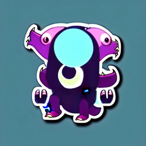 Image similar to cute monster skateboarding, sticker art, cronobreaker, beeple