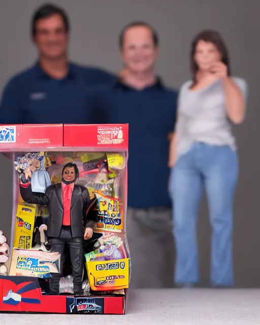 Image similar to box of the toy of jair bolsonaro as an action figure, hyper real, advertising photography, 8 k