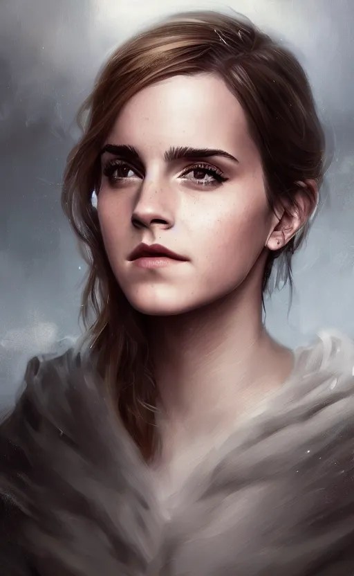 Image similar to Emma Watson Neuralink, masterpiece digital painting by Greg Rutkowski, Alex Grey, artstation, 4k wallpaper