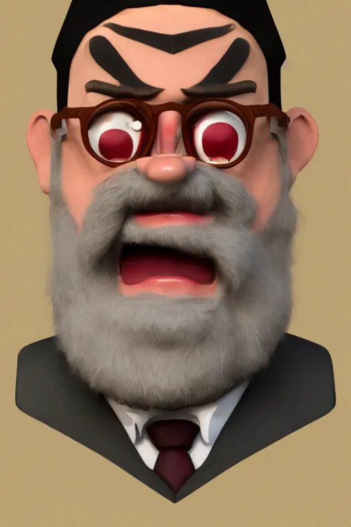 Prompt: portrait of grunkle Stan from gravity falls , concept art, trending on artstation 3D.