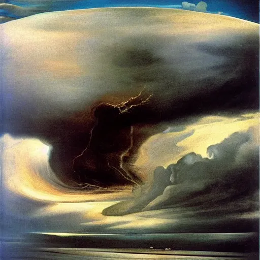 Image similar to storm is coming, i have regrets, by salvador dali