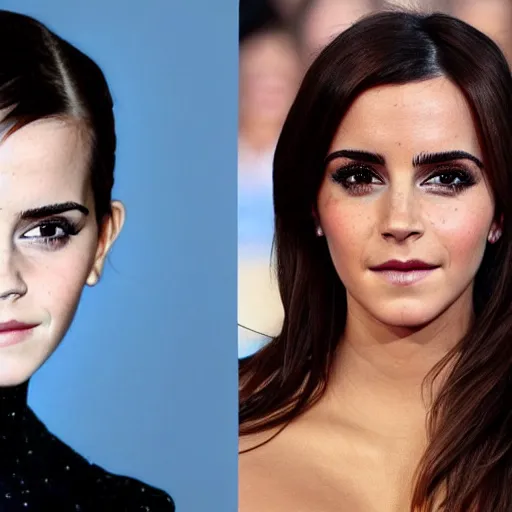 Image similar to Emma Watson and Kim Kardashian combined into one person