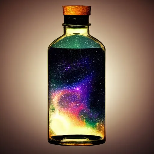 Image similar to a galaxy inside a bottle